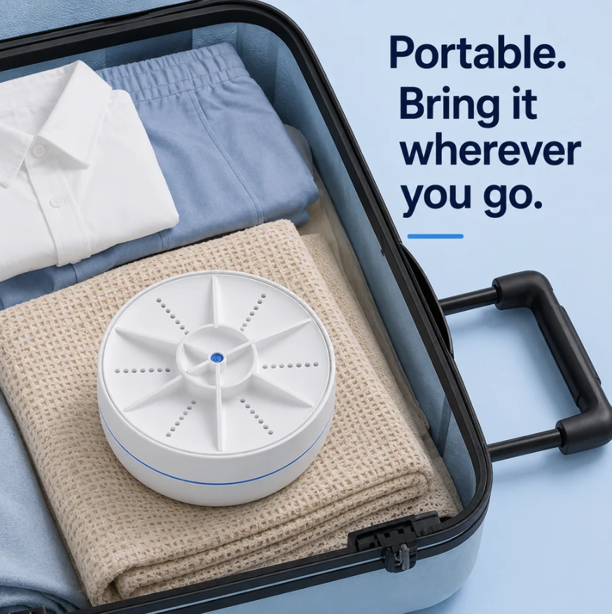 Nuvora™ Portable Ultrasonic Washer for Dishes & Laundry
